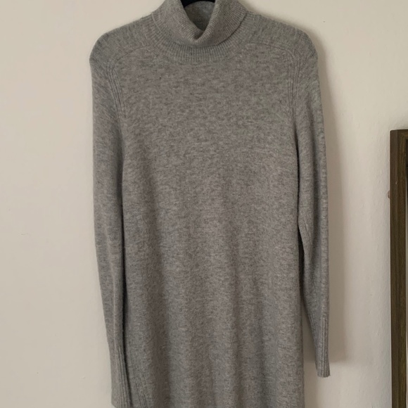 J.Crew Gray Super Soft Wool Turtleneck Sweater Dress Size Medium - Picture 1 of 4